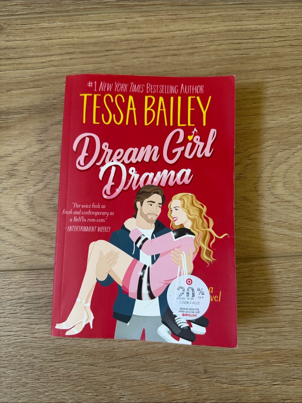 Tessa Bailey "Dream Girl Drama" Paperback - Red & Pink Cover